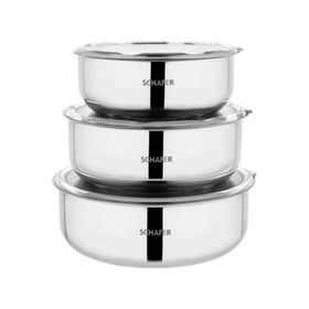 Schafer Practi 16-18-20 cm 6 Parça Çelik Saklama Kabı