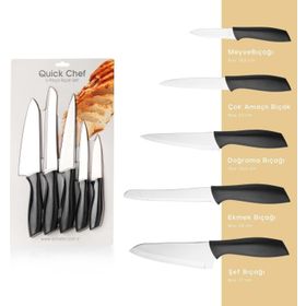 Schafer Quick Chef 5 Parça Siyah Bıçak Seti