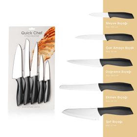 Schafer Quick Chef 5 Parça Siyah Bıçak Seti