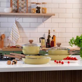 Schafer Schafer Fiesta Seramik 20 cm Yeşil Derin Tencere