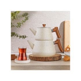 Schafer Solea 2 lt Krem 3 Parça Çaydanlık Takımı