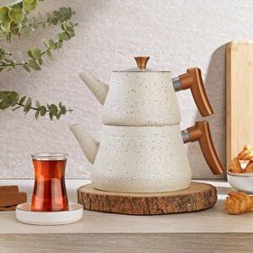 Schafer Solea 2 lt Krem 3 Parça Çaydanlık Takımı