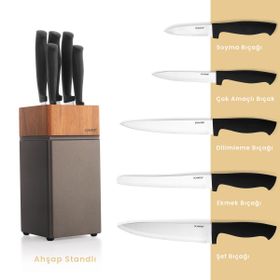 Schafer Solide 6 Parça Gri 01 Bıçak Seti