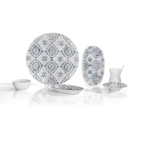 Schafer Spring Gri 32 Parça Kahvaltı Takımı