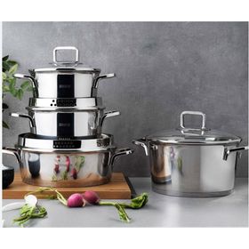 Schafer Stahl Inox 8 Parça Çelik Tencere Seti