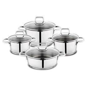 Schafer Stahl Inox 8 Parça Çelik Tencere Seti