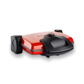 Schafer Start 2000 W 6 Adet Pişirme Kapasiteli Teflon Çıkarılabilir Plakalı Izgara ve Tost Makinesi Kırmızı