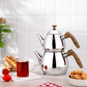 Schafer Tea Chef 1.5 lt Kahverengi 4 Parça Küçük Boy Çaydanlık Takımı