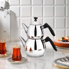 Schafer Tea Chef 1.5 lt Siyah 4 Parça Küçük Boy Çaydanlık Takımı