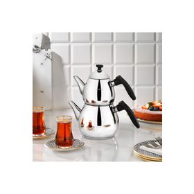 Schafer Tea Chef 1.5 lt Siyah 4 Parça Küçük Boy Çaydanlık Takımı