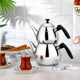 Schafer Tea Chef 4 Parça Siyah Orta Boy Çaydanlık Takımı
