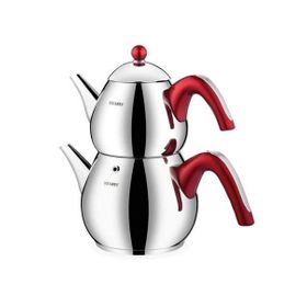 Schafer Tea Chef Kırmızı Büyük Çaydanlık Takımı
