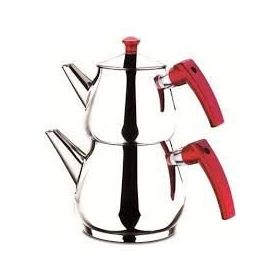 Schafer Tea Chef Kırmızı Büyük Çaydanlık Takımı