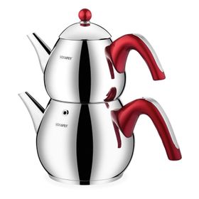 Schafer Tea Chef Kırmızı Büyük Çaydanlık Takımı