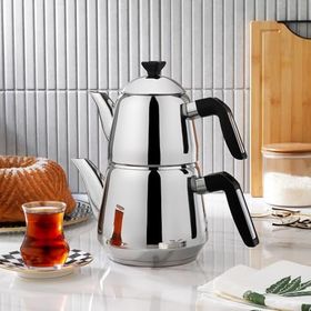 Schafer Teehaus 2.5 lt Siyah Çelik 4 Parça Çaydanlık Takımı