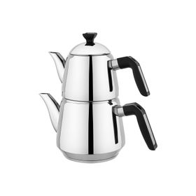 Schafer Teehaus 2.5 lt Siyah Çelik 4 Parça Çaydanlık Takımı