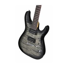 Schecter C-6 Plus Charcoal Burst Elektro Gitar