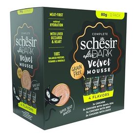 Schesir 12x 80 GR After Dark Tavuk İle Bildircin Yumurtasi Mus Pouch Kedi Maması