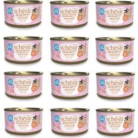 Schesir 12x70 gr Baby Cat Tavuklu ve Somonlu Yavru Kedi Konservesi