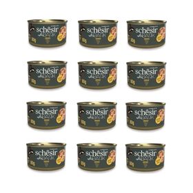 Schesir 12x80 gr After Dark Parça Etli Tavuklu Kedi Konservesi