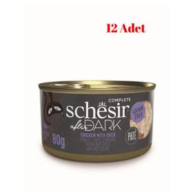 Schesir 12x80 gr After Dark Pate Tavuklu ve Ördekli Yetişkin Kedi Konservesi