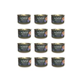 Schesir 12x80 gr After Dark Sos İçinde Tavuk Etli ve Ördek Etli Tahılsız Yetişkin Kedi Konservesi