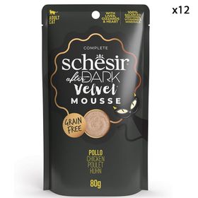 Schesir 12x80 gr After Dark Tavuk ve Sığır Etli Pouch Mousse Kedi Yaş Maması
