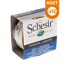 Schesir 12x85 gr Ton Balıklı ve Ringa Balıklı Jöleli Konserve Kedi Maması