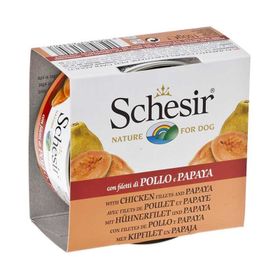 Schesir 150 gr Fruit Tavuk ve Papaya Yetişkin Köpek Konservesi