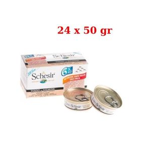 Schesir 24x50 gr Multipack Somonlu Kedi Konservesi