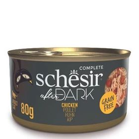 Schesir 24x80 gr After Dark Parça Etli Tavuklu Kedi Konservesi