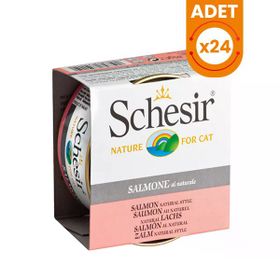 Schesir 24x85 gr Somonlu Naturel Konserve Kedi Maması