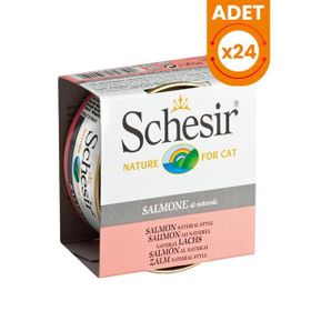 Schesir 24x85 gr Somonlu Naturel Konserve Kedi Maması