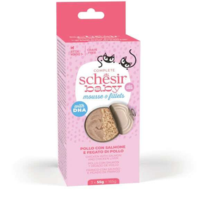 Schesir 3x55 gr Babycat Somon ve Tavuk Ciğerli Yavru Kedi Konservesi