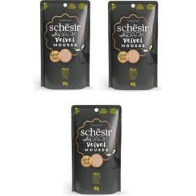 Schesir 3x80 gr After Dark Tavuklu Pouch Mousse Kedi Yaş Mama