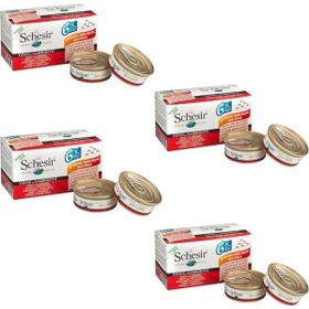 Schesir 4x50 gr 6 Al 5 Öde Ton Balıklı Karidesli Jöleli Kedi Konservesi