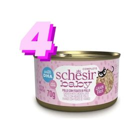 Schesir 4x70 gr Tavuklu Ve Karacigerli Yavru Kedi Konservesi