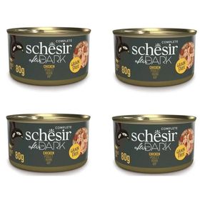 Schesir 4x80 gr After Dark Parça Etli Tavuklu Kedi Konservesi