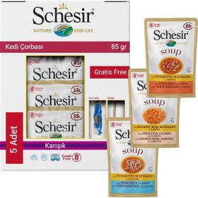 Schesir 5x85 gr Cat Soup Karışık Kedi Çorbası