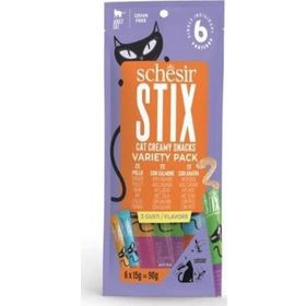 Schesir 6x15 gr Stick Karışık Lezzetli Krema Kedi Ödülü