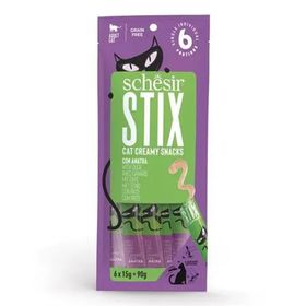 Schesir 6x15 gr Stix Ördekli Krem Pouch Kedi Ödülü
