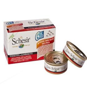 Schesir 6x50 gr Multipack Prawns Konserve Kedi Maması