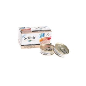 Schesir 6x50 gr Multipack Ton ve Somonlu Yetişkin Kedi Konservesi