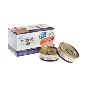 Schesir 6x50 gr Multipack Tunalı Biftekli Kedi Konservesi