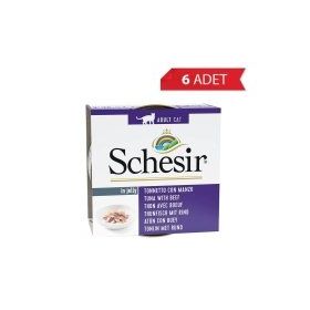 Schesir 6x85 gr Jöle İçinde Sığır Etli ve Ton Balıklı Kedi Konservesi