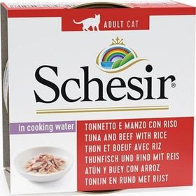 Schesir 6x85 gr Sığır Etli ve Ton Balıklı Yetişkin Kedi Konservesi