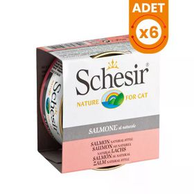 Schesir 6x85 gr Somonlu Naturel Konserve Kedi Maması