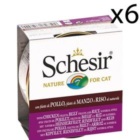 Schesir 6x85 gr Tavuklu Ve Sığır Etli Yetişkin Kedi Konservesi