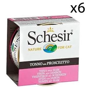 Schesir 6x85 gr Ton Balıklı ve Jambonlu Jöleli Kedi Konservesi
