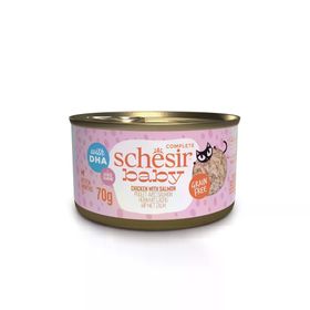 Schesir 70 gr Baby Tavuk ile Somon Et Suyunda Konserve